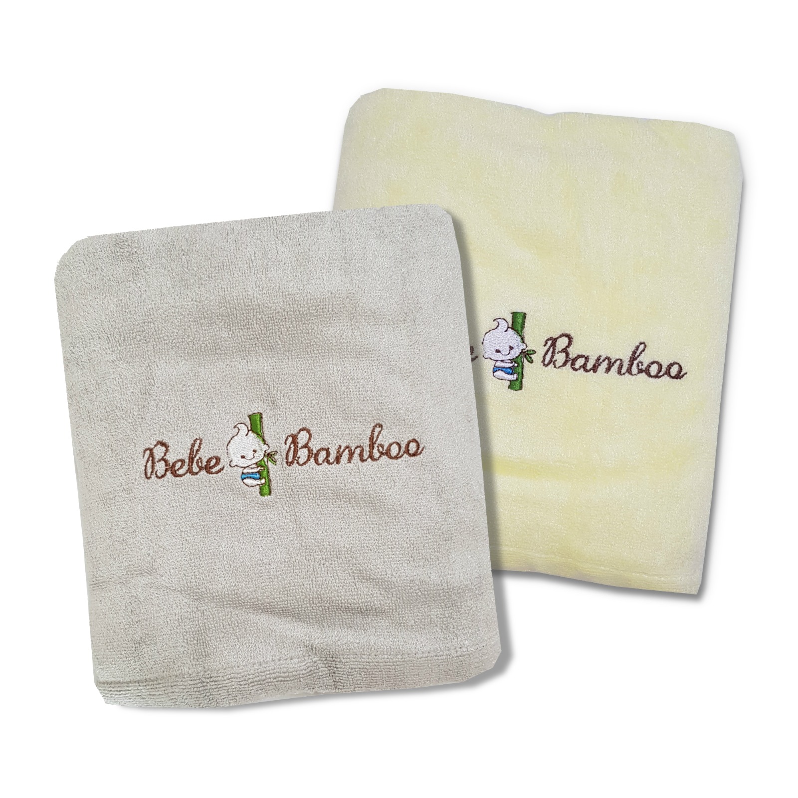Bebe Bamboo 100% Bamboo Adult/Large Size Bath Towels (Bundle of 2)